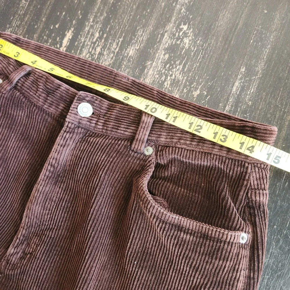VTG Lauren Ralph Lauren‎ Corduroy Pants Womens 12 Brown Wide Wale Straight Leg